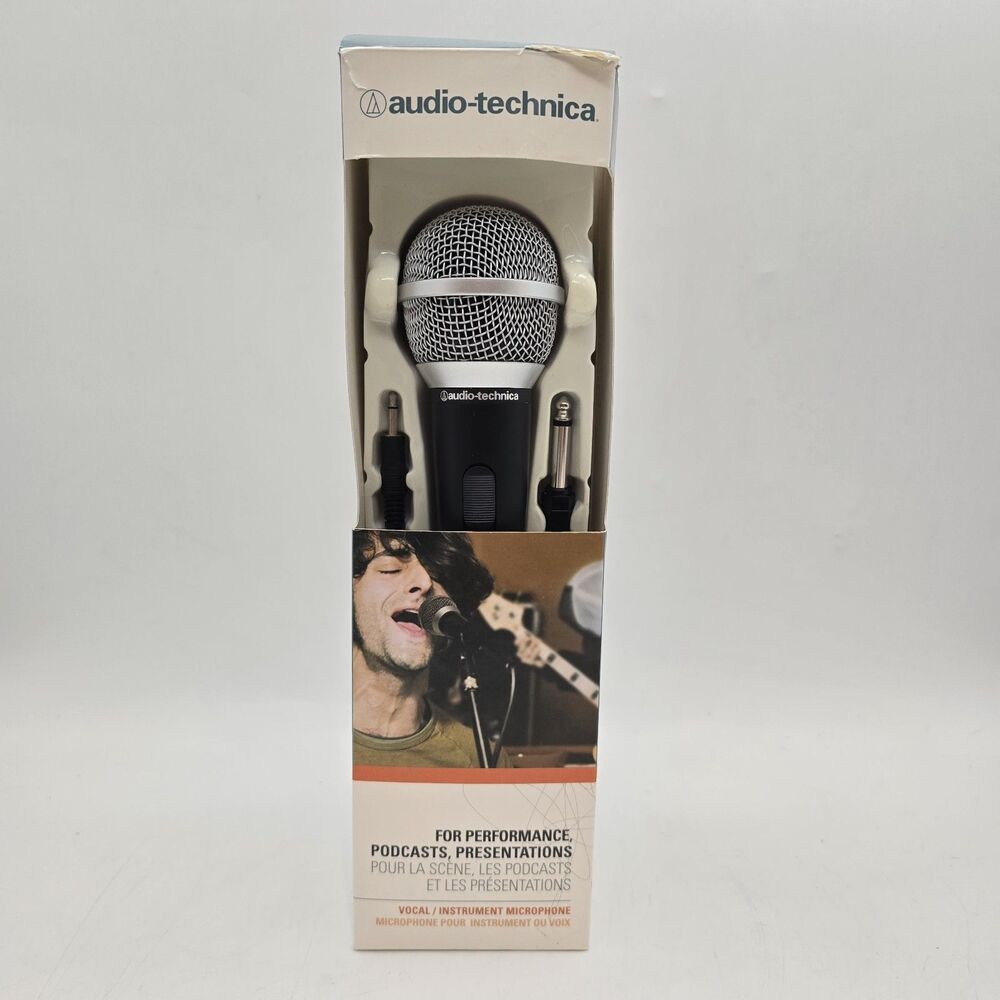 Audio-Technica ATR-1200 Cardioid Dynamic Vocal Instrument Microphone Open Box